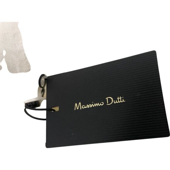 Massimo Dutti Womens Maxi Dress Linen Medium M Beige Marl 6620/620 NWD - Picture 8 of 16